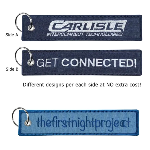 Key tag that's embroidered on both sides and measures 1 1/4"... from ASI 90160 Suntex Industries