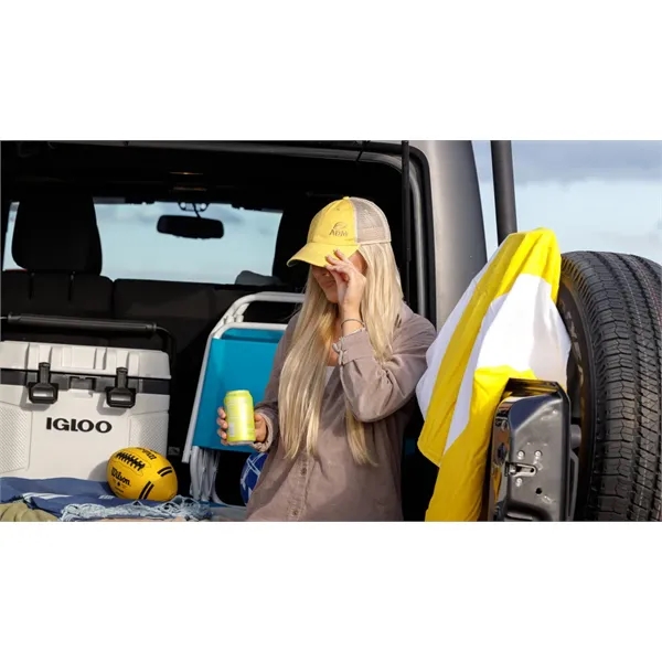 6 panel, vintage-wash trucker cap with soft mesh back panels and... from ASI 56070 Gemline / Gemline®