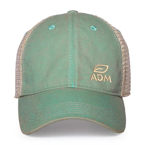 6 panel, vintage-wash trucker cap with soft mesh back panels and... from ASI 56070 Gemline / Gemline®