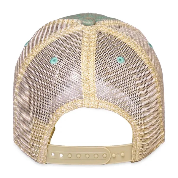 6 panel, vintage-wash trucker cap with soft mesh back panels and... from ASI 56070 Gemline / Gemline®