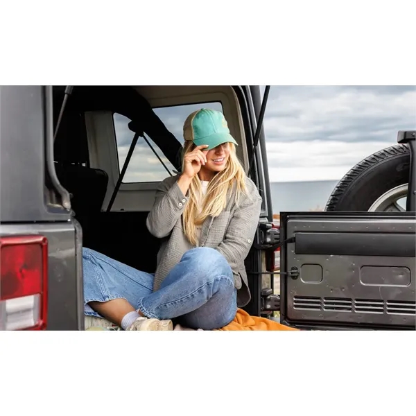 6 panel, vintage-wash trucker cap with soft mesh back panels and... from ASI 56070 Gemline / Gemline®