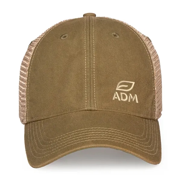 6 panel, vintage-wash trucker cap with soft mesh back panels and... from ASI 56070 Gemline / Gemline®