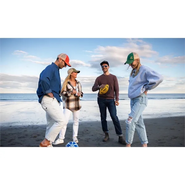 6 panel, vintage-wash trucker cap with soft mesh back panels and... from ASI 56070 Gemline / Gemline®