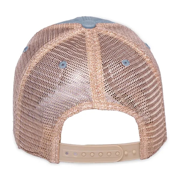 6 panel, vintage-wash trucker cap with soft mesh back panels and... from ASI 56070 Gemline / Gemline®