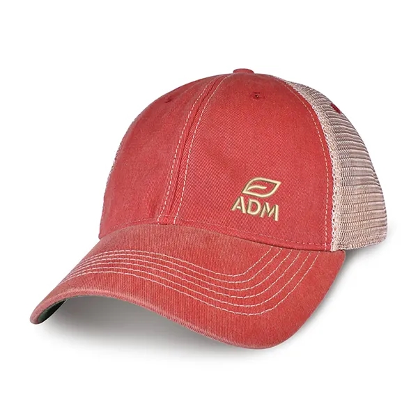 6 panel, vintage-wash trucker cap with soft mesh back panels and... from ASI 56070 Gemline / Gemline®
