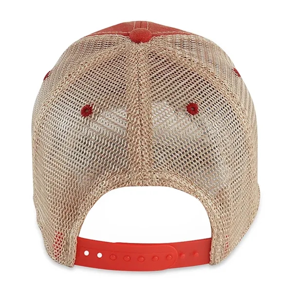 6 panel, vintage-wash trucker cap with soft mesh back panels and... from ASI 56070 Gemline / Gemline®