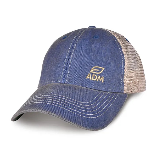 6 panel, vintage-wash trucker cap with soft mesh back panels and... from ASI 56070 Gemline / Gemline®