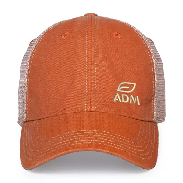 6 panel, vintage-wash trucker cap with soft mesh back panels and... from ASI 56070 Gemline / Gemline®