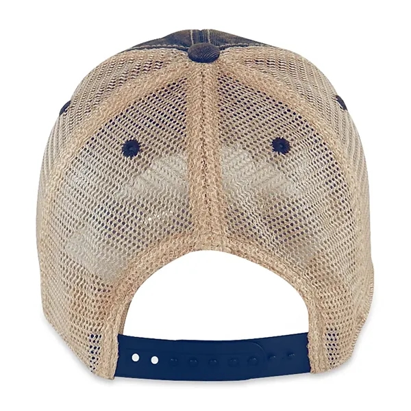 6 panel, vintage-wash trucker cap with soft mesh back panels and... from ASI 56070 Gemline / Gemline®