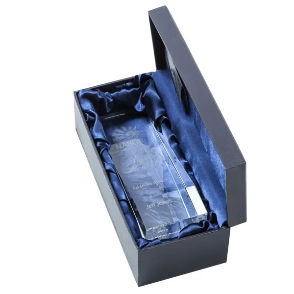 Tall thick optical crystal award.... from ASI 84592 St Regis Group / St Regis