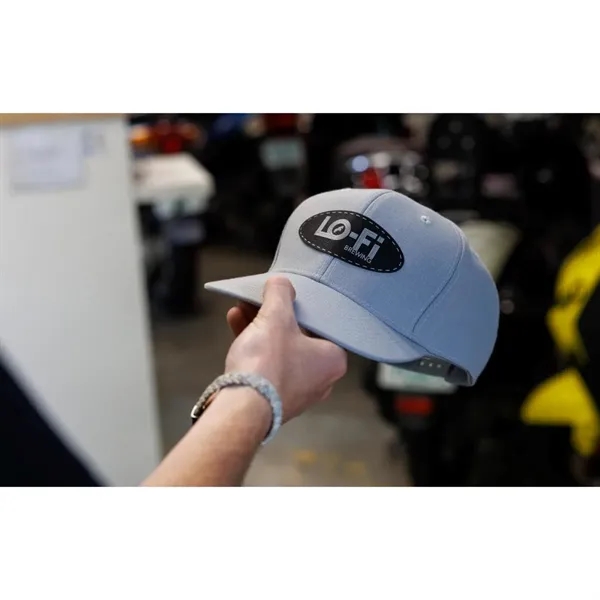 6 panel wool-woven polyester hat with flat brim, high-profile crown and... from ASI 56070 Gemline / Gemline®