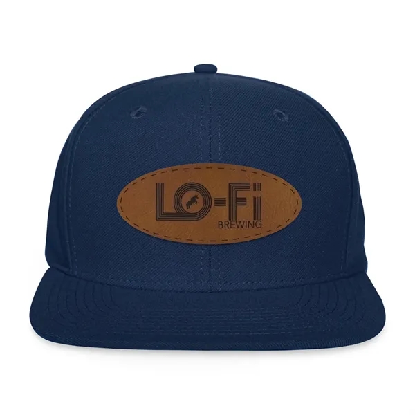 6 panel wool-woven polyester hat with flat brim, high-profile crown and... from ASI 56070 Gemline / Gemline®