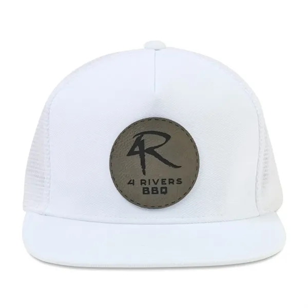 Five panel trucker cap with flex mesh back and plastic snapback... from ASI 56070 Gemline / Gemline®