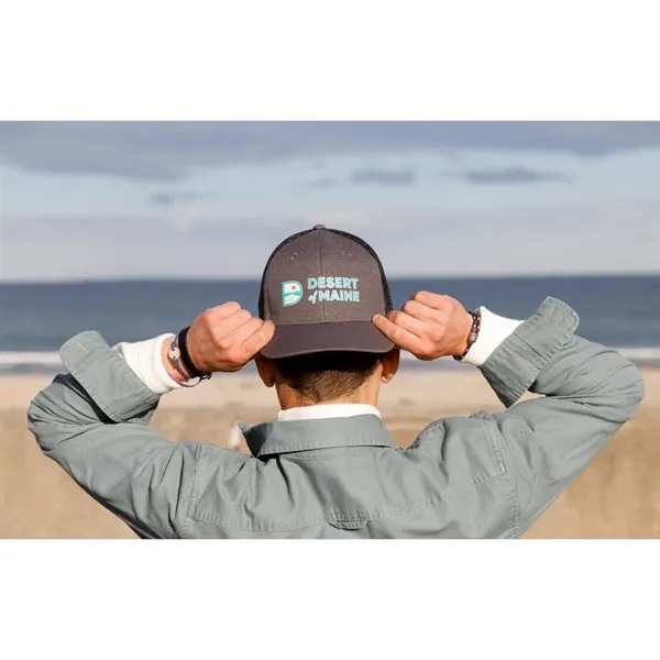 6 panel trucker hat with mesh back, slight curved brim and... from ASI 56070 Gemline / Gemline®