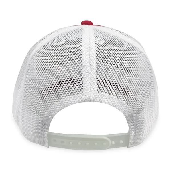 6 panel trucker hat with mesh back, slight curved brim and... from ASI 56070 Gemline / Gemline®