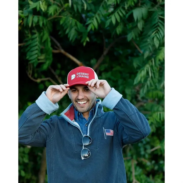 6 panel trucker hat with mesh back, slight curved brim and... from ASI 56070 Gemline / Gemline®