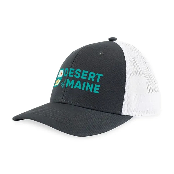 6 panel trucker hat with mesh back, slight curved brim and... from ASI 56070 Gemline / Gemline®