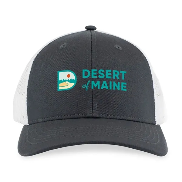 6 panel trucker hat with mesh back, slight curved brim and... from ASI 56070 Gemline / Gemline®