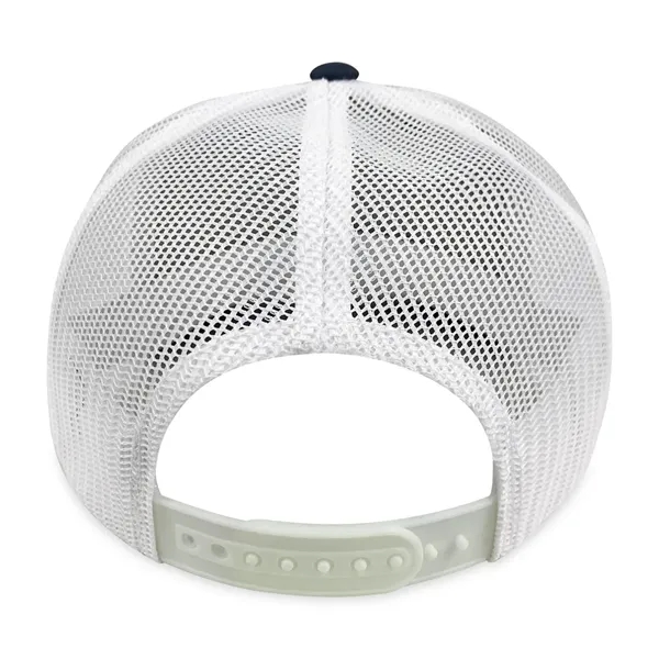 6 panel trucker hat with mesh back, slight curved brim and... from ASI 56070 Gemline / Gemline®