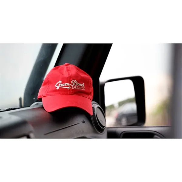 Six panel hat with low profile crown, curved brim, self-fabric strap... from ASI 56070 Gemline / Gemline®