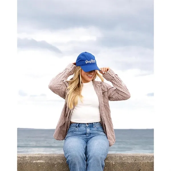 Six panel hat with low profile crown, curved brim, self-fabric strap... from ASI 56070 Gemline / Gemline®