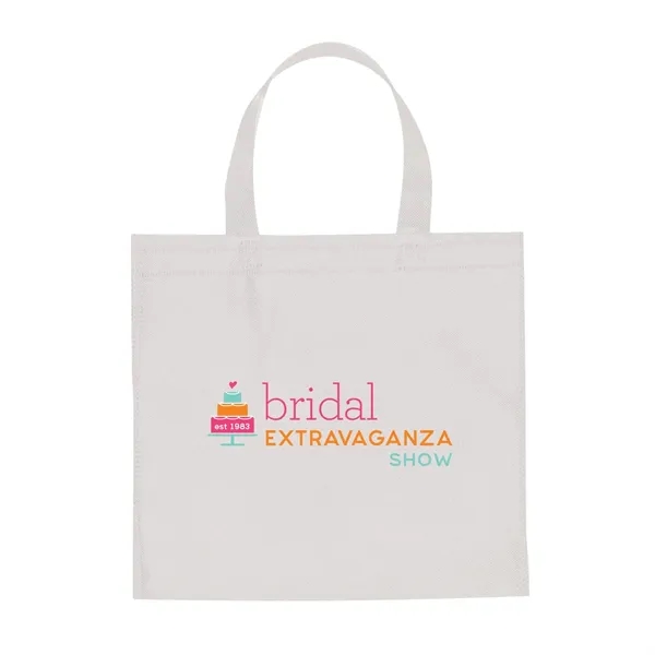 10.63" x 11" tote bag made of 80 gram non-woven material... from ASI 63549 Jornik Manufacturing Corp