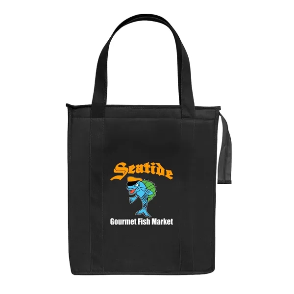 Non-woven reusable insulated tote bag made of 80 GSM with full... from ASI 63549 Jornik Manufacturing Corp