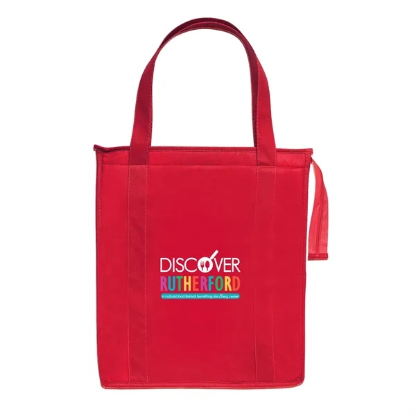 Non-woven reusable insulated tote bag made of 80 GSM with full... from ASI 63549 Jornik Manufacturing Corp
