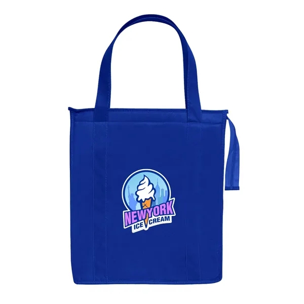 Non-woven reusable insulated tote bag made of 80 GSM with full... from ASI 63549 Jornik Manufacturing Corp