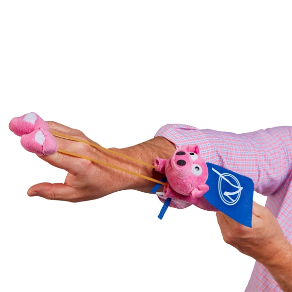 10" flying oinking pigs with slingshot action and cape.... from ASI 63549 Jornik Manufacturing Corp / Jornik