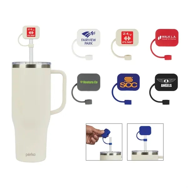 Morey Silicone Straw Topper... from ASI 67866 Logomark/Valumark