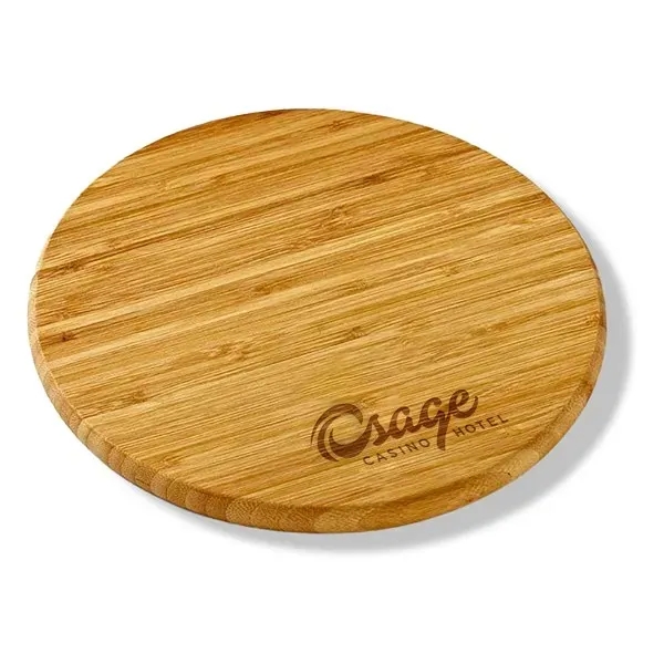 9.75" Round Bamboo Cutting Board. Premium grade 100% renewable bamboo with... from ASI 46170 Compass Industries Inc