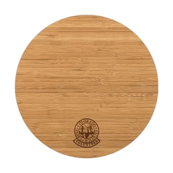 9.75" Round Bamboo Cutting Board. Premium grade 100% renewable bamboo with... from ASI 46170 Compass Industries Inc