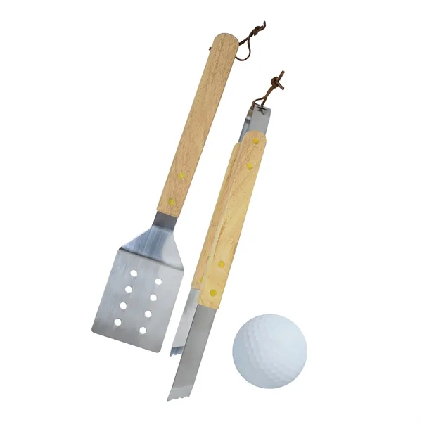 Deluxe BBQ set packaged with three Titleist Pro V1 golf balls.... from ASI 38120 Ball Pro / Diversified Quality Kitchenware