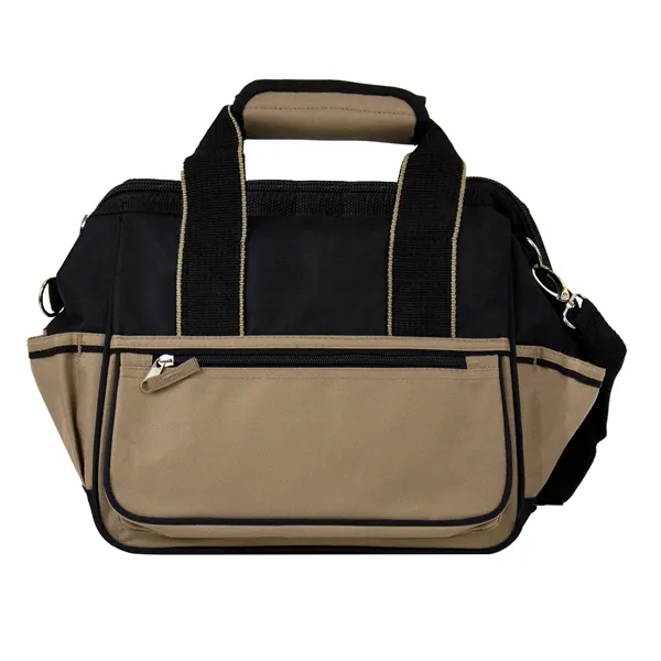 Deluxe 2-tone tool tote bag with multiple compartments and made with... from ASI 37980 Bagworld