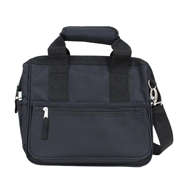 Deluxe 2-tone tool tote bag with multiple compartments and made with... from ASI 37980 Bagworld