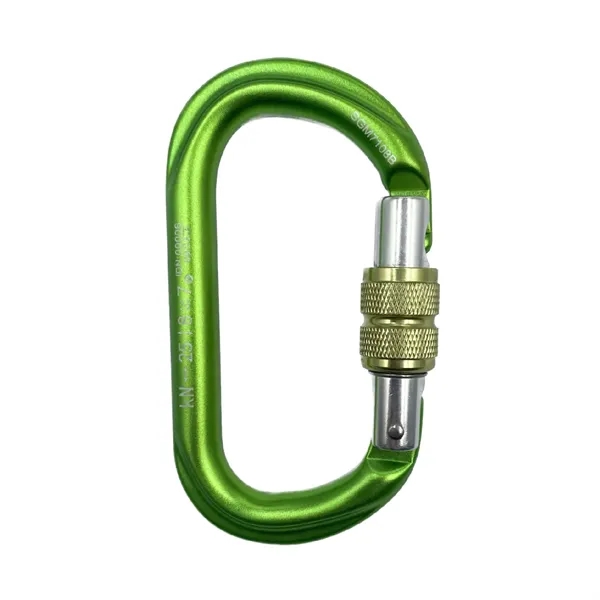 D Ring screw gate aluminum carabiner plus laser engraving on 1... from ASI 37218 Athena Promo (tm)