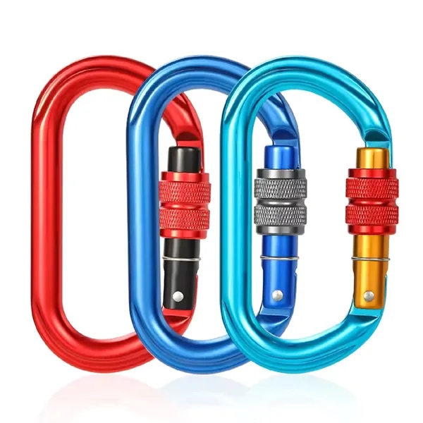 D Ring screw gate aluminum carabiner plus laser engraving on 1... from ASI 37218 Athena Promo (tm)