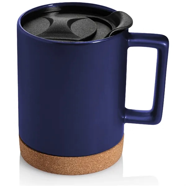14 oz. Cork Base Square Handle Ceramic Mug... from ASI 39820 Opusline (Benmex) / Opus Line