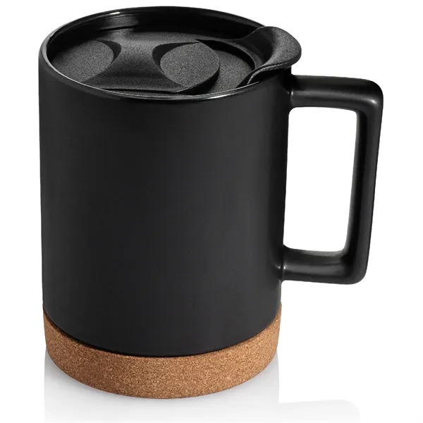 14 oz. Cork Base Square Handle Ceramic Mug... from ASI 39820 Opusline (Benmex) / Opus Line