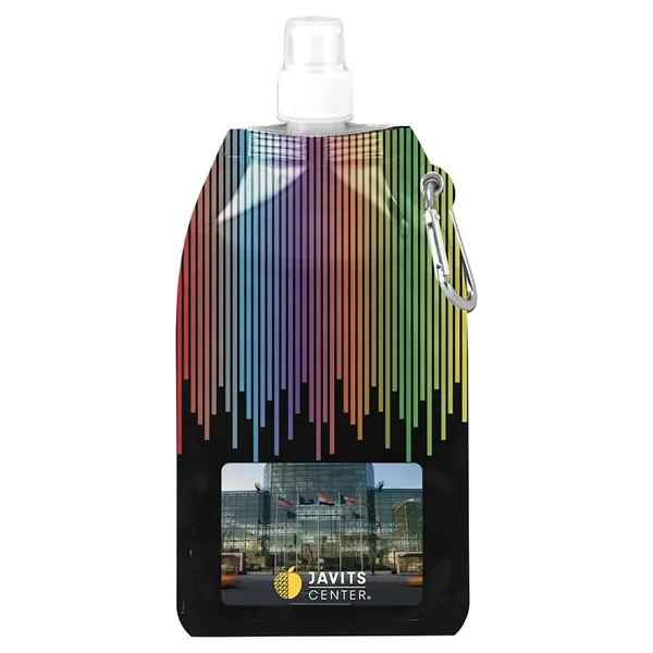 Rainbow collapsible water bottle with matching carabiner clip.... from ASI 90807 Tekweld