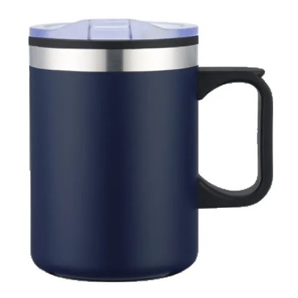 14 oz Stainless Coffee Cup Mug w/ Lid Handle... from ASI 39820 Opusline (Benmex) / Opus Line