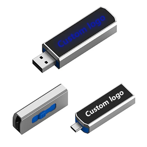 Flash drive with custom light up logo. Features both USB-A and... from ASI 90859 Tempo Industries Inc / Tempo Tempoline