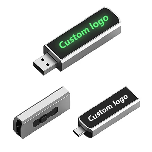 Flash drive with custom light up logo. Features both USB-A and... from ASI 90859 Tempo Industries Inc / Tempo Tempoline