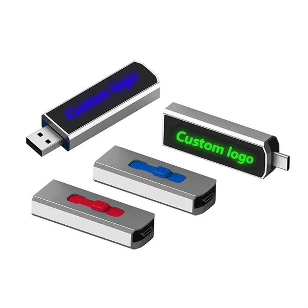 Flash drive with custom light up logo. Features both USB-A and... from ASI 90859 Tempo Industries Inc / Tempo Tempoline