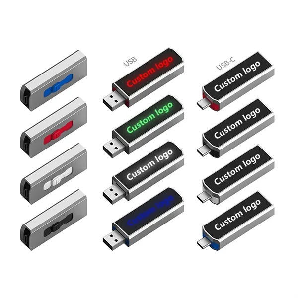 Flash drive with custom light up logo. Features both USB-A and... from ASI 90859 Tempo Industries Inc / Tempo Tempoline