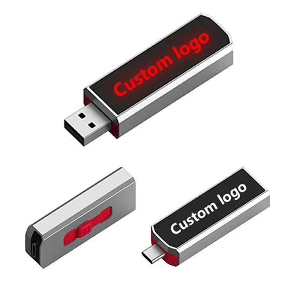 Flash drive with custom light up logo. Features both USB-A and... from ASI 90859 Tempo Industries Inc / Tempo Tempoline