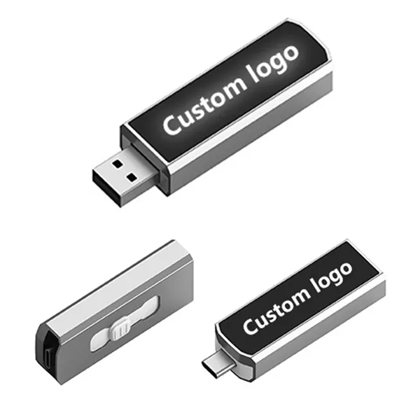 Flash drive with custom light up logo. Features both USB-A and... from ASI 90859 Tempo Industries Inc / Tempo Tempoline