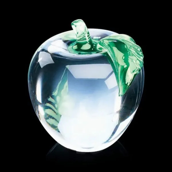 Optical Crystal Apple with molded stem and leaf.... from ASI 84592 St Regis Group / St Regis