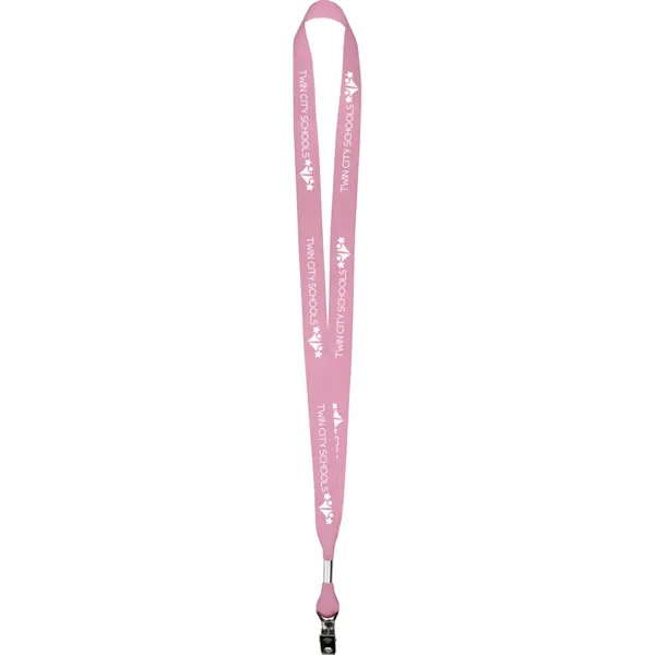 Screen printed 5/8" lanyard made of grosgrain poly ribbon material.... from ASI 54100 Fields Manufacturing Inc / Fields